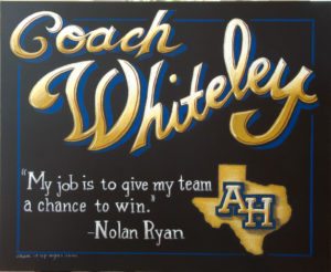 Texas Baseball slogan Chalkboard