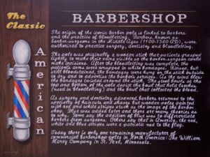 Do You Know the History of the Barber's Pole, Barbershop Promotional Chalkboard