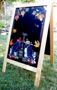 Happy Thanksgiving from Chalk It Up Signs, Ravenskill A-Frame Chalkboard, 50 Off Framing