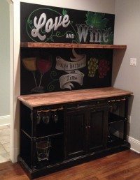 Chalkboard Full Artwork in a Home Bar