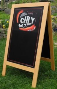 Nanaimo, Bc, Canada Chalkboard, College Radio, CHLY Radio Malaspina, chly, A-Frame Specials Chalkboard for CHLY, Radio 101.7fm, Nanaimo