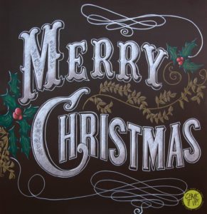 Christmas Blackboard, Christmas chalkboard