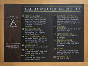 Barbershop Chalkboard Menu