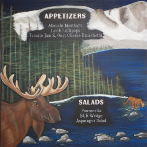 Canada Challkboard, Chalk Board Menu, Wyoming Ranch,Moose Chalkboard Sign, Mountain Scene, Chalk It Up Signs, chalk mural