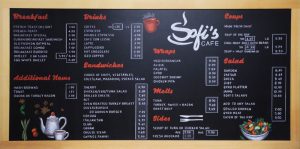 Cafe Menu Chalkboard