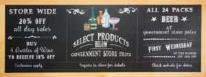 Liquor Store Chalkboard, Chalk Board Art, Liquor Store Chalkboard, Blackfish,