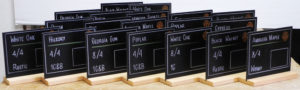 Lumber Chalkboards, Table top chalkboard signs for lumber yard