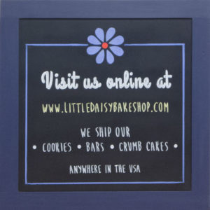 bakery chalkboard, bakery chalkboard, chalkboard marketing, origin story, little daisy bake shop, Montclair, New Jersey, chalk it up signs, chalkboard marketing,