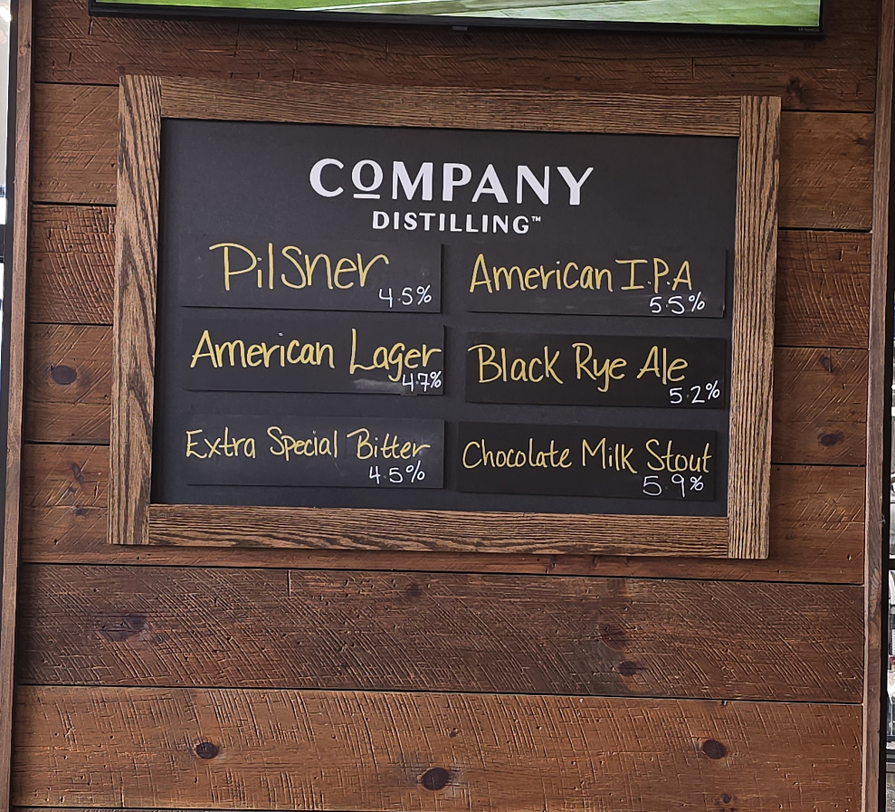 Slat Chalkboard Sign For Company Distilling